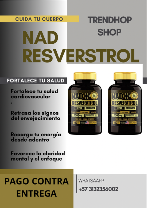 NAD + Resveratrol - Recupera tu energía, enfoque y vitalidad
