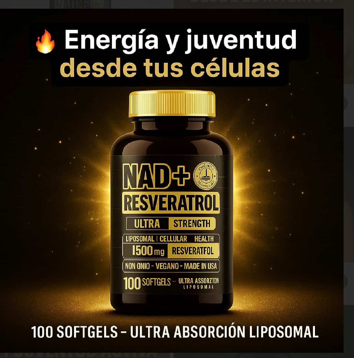 NAD + Resveratrol - Recupera tu energía, enfoque y vitalidad